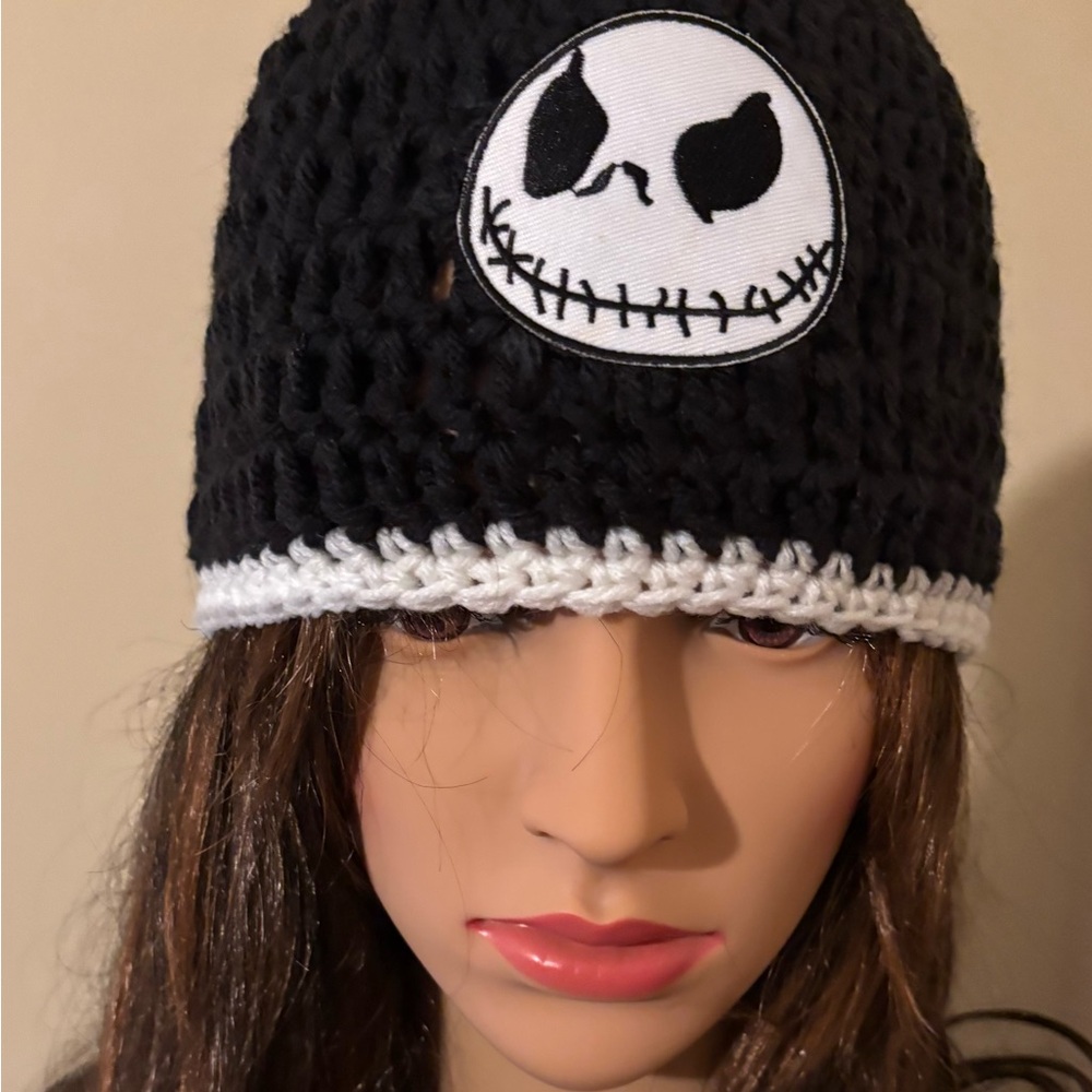 Jacks Skeleton Nightmare Before Christmas Beanie One of a Kind Handmade